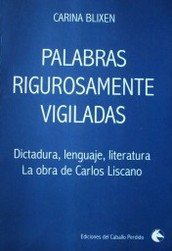 Portada de Palabras rigurosamente vigiladas